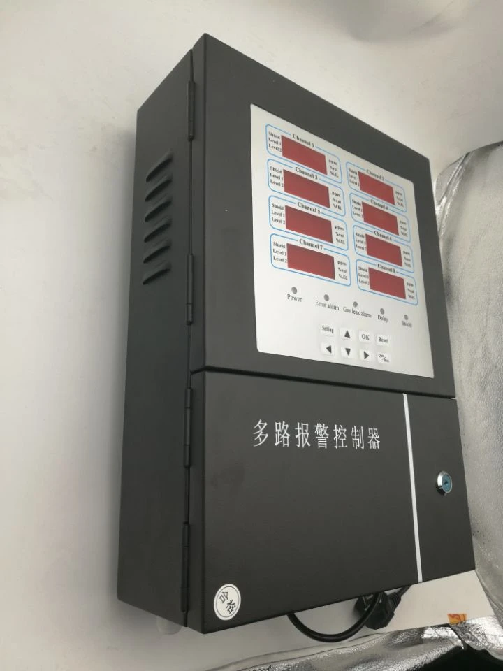 wall mounted 8 channels gas alarm control panel
